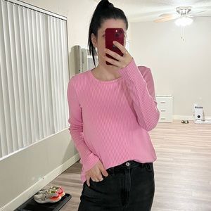 American Eagle Soft Sweater Top in Pink
